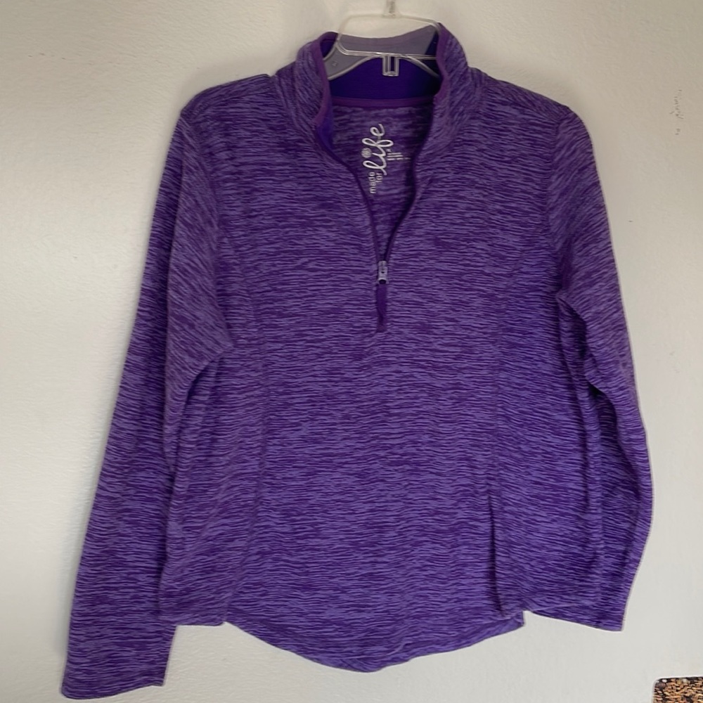 Made for a life. 3/4 zip purple fleece pullover